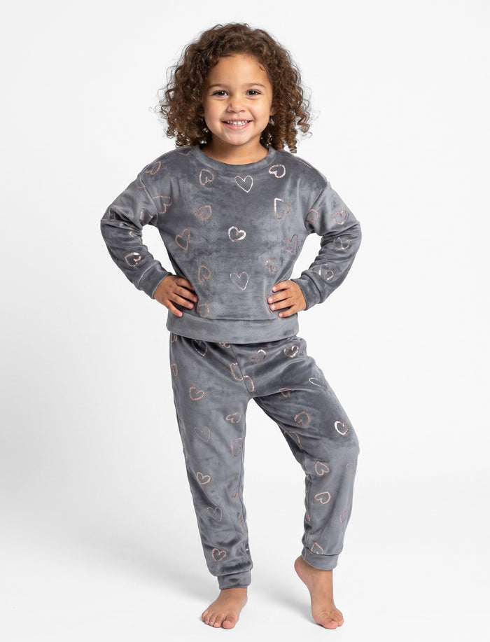 Pyjama 2 pièces imprimé à manches longues pour fille