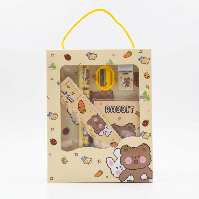 Rabbit Kids Stationery Gift Set – Bear & Bunny School Supplies