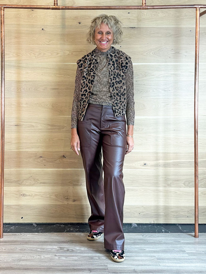 Rino & Pelle Elona Waistcoat Leopard