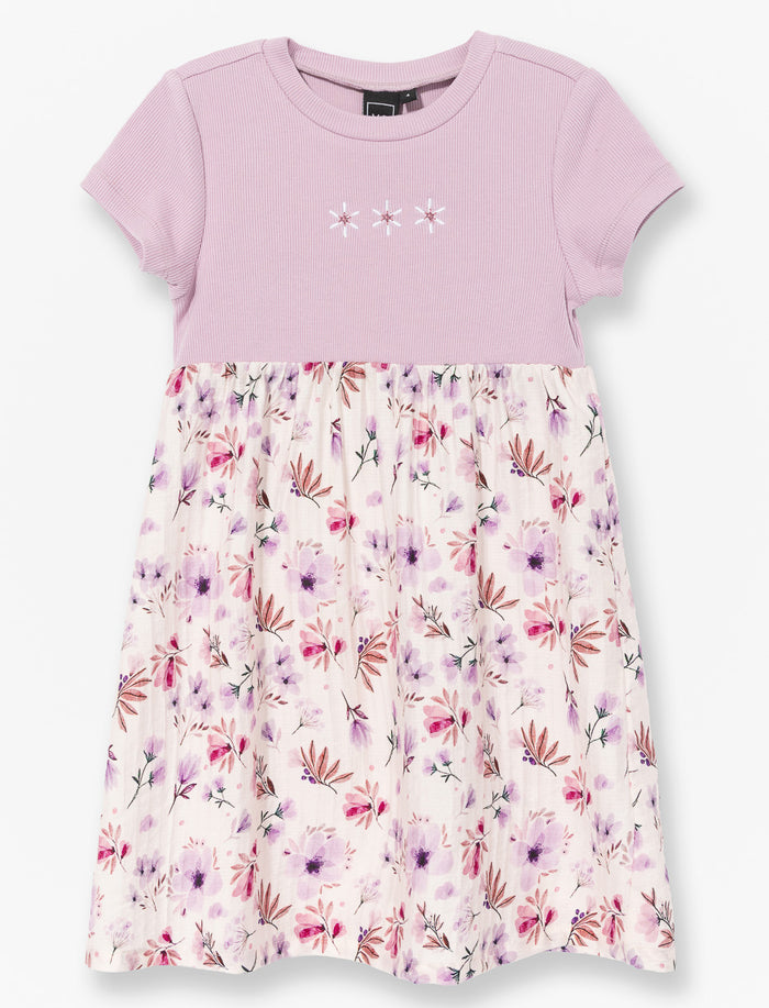 Robe avec ourlet à motifs floraux