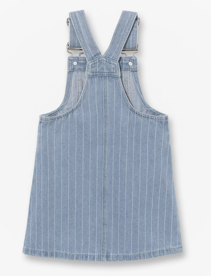 Robe-salopette à rayures - petite fille