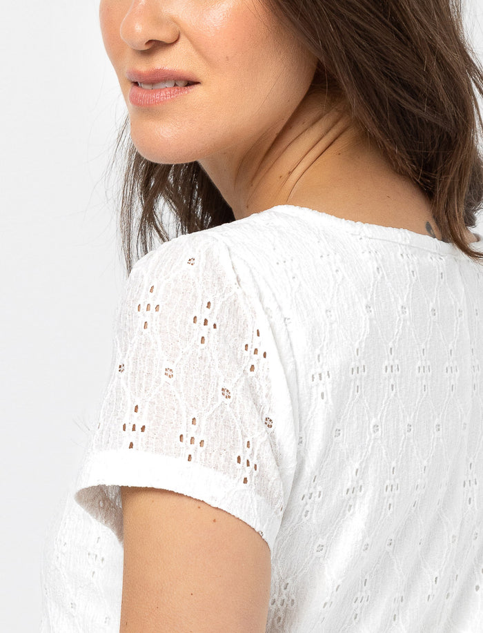 Robe unie ajourée