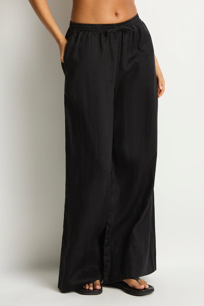 Shore Linen Palazzo Pant in | Sea Level Australia