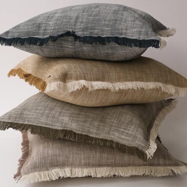 Raine & Humble Slub Chambray Cushion - Stone (50cm) | Koop.co.nz