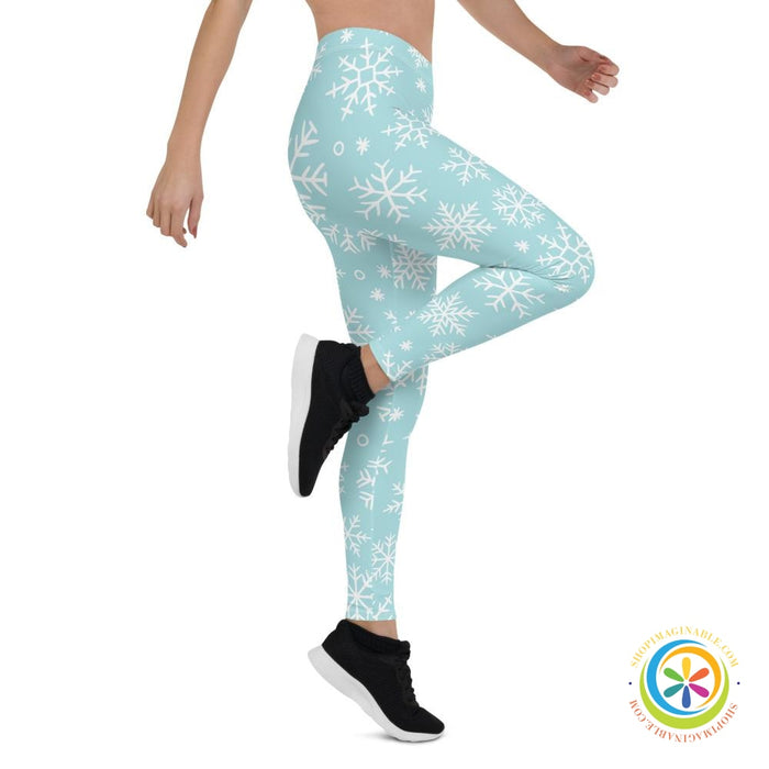 Snowflake Full Length Leggings-ShopImaginable.com