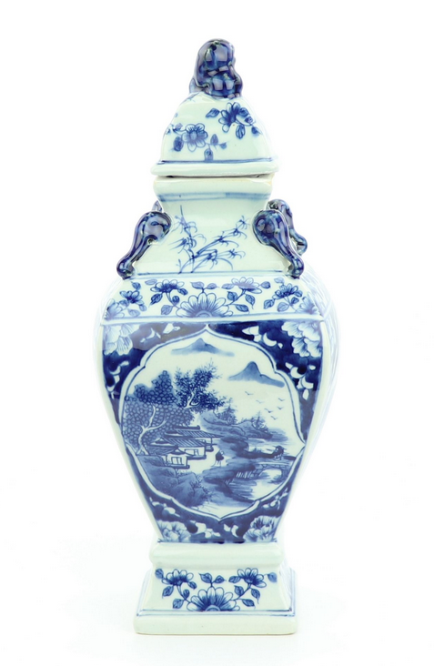 Square Village Scene Jar by The Enchanted Home