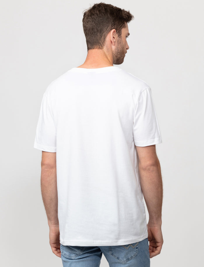 T-shirt à col en V en coton bio