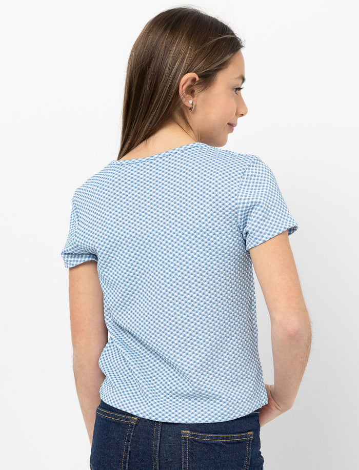 T-shirt ajusté à col rond - ado fille