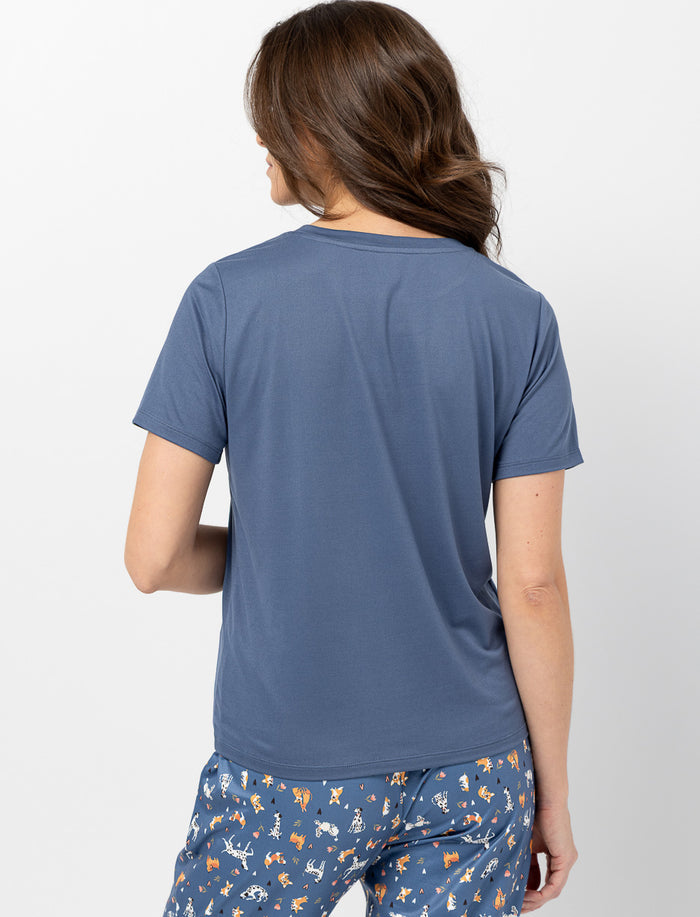T-shirt de pyjama à col rond