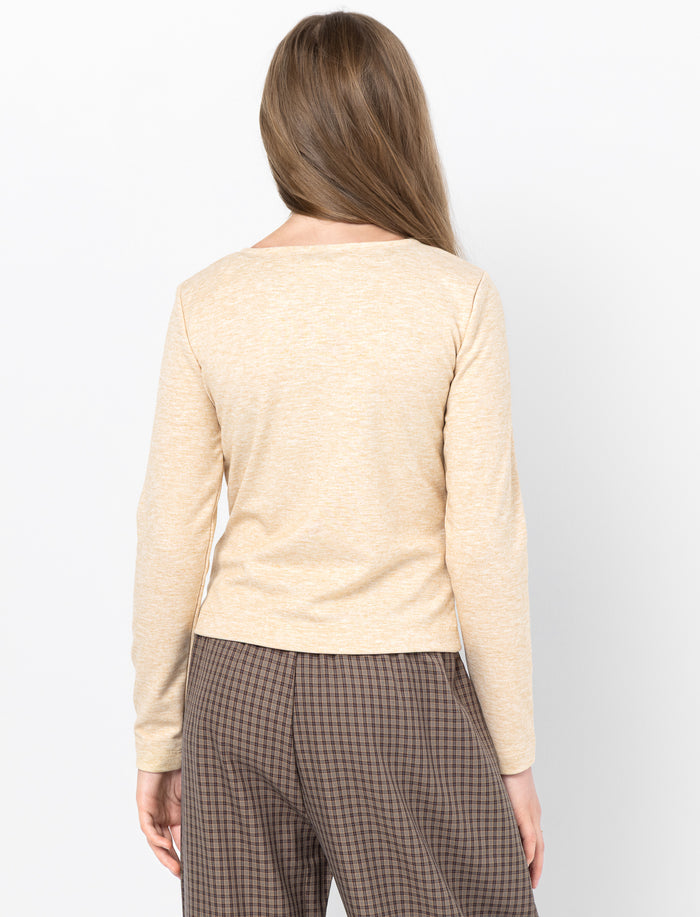 T-shirt en tricot uni pour fille