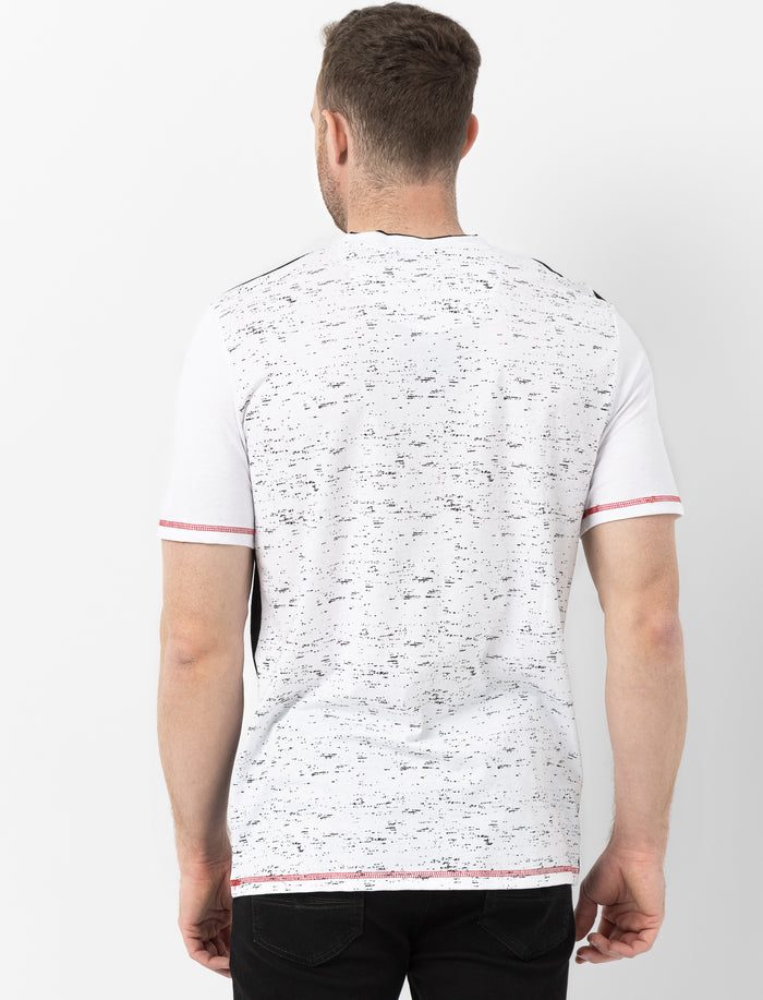 T-shirt imprimé à col en V