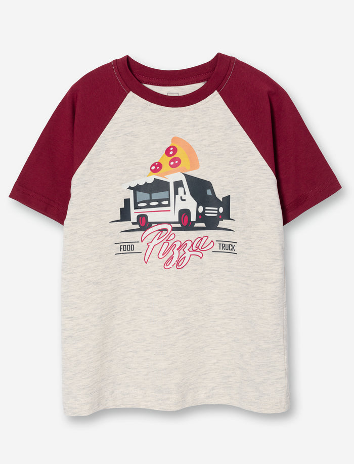 T-shirt imprimé à manches raglan pour petit garçon