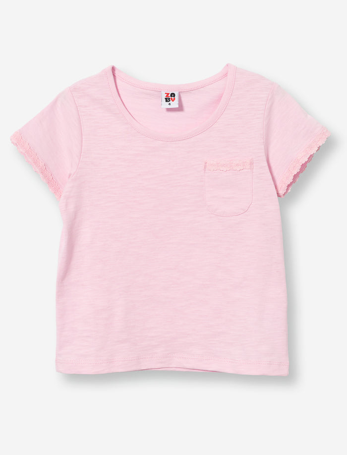 T-shirt uni à col rond