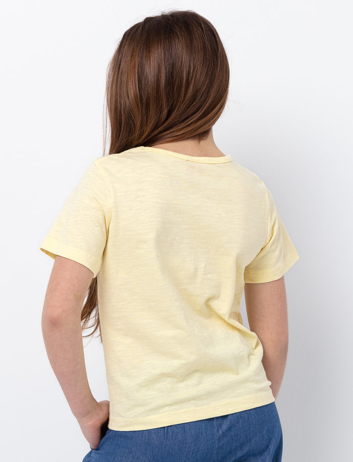 T-shirt uni à col rond