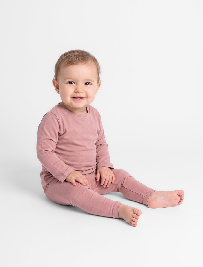 T-shirt uni à manches longues pour bébé fille