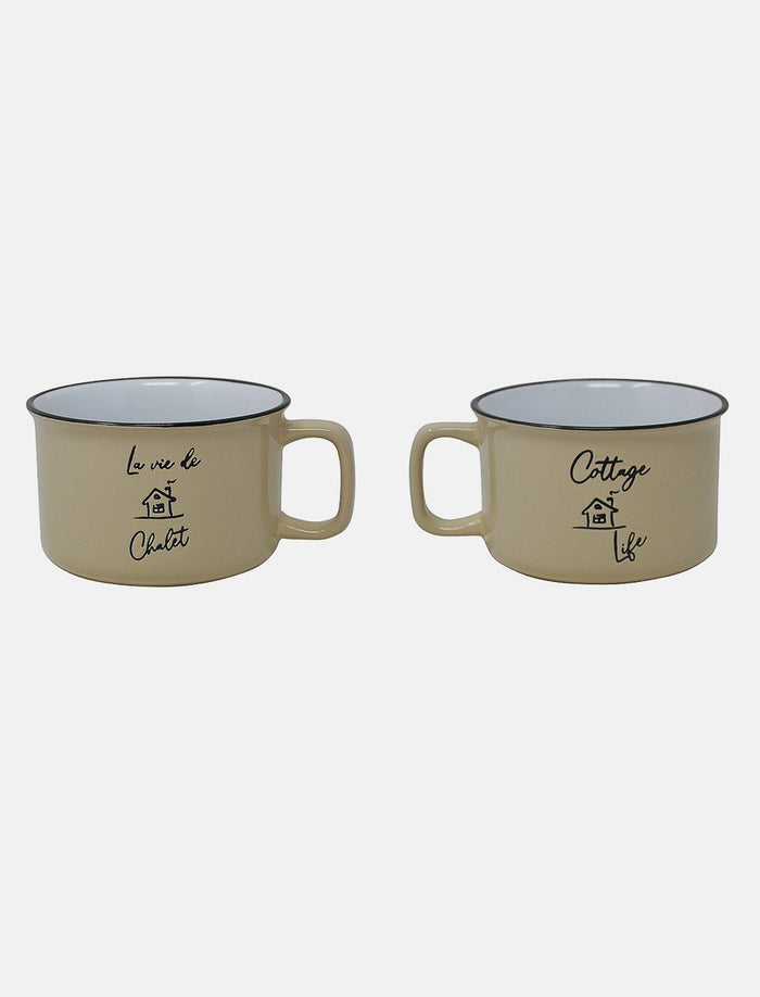 Tasses bilingues en céramique