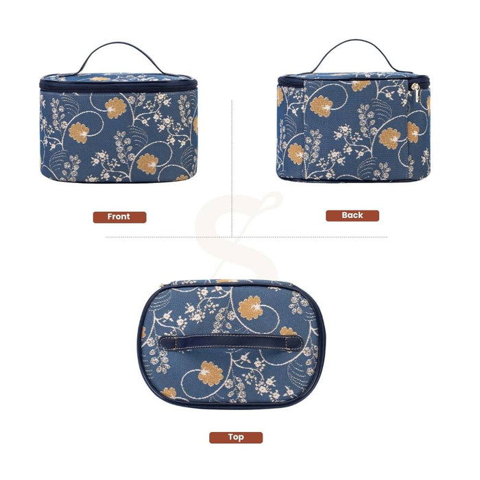 TOIL-AUST | JANE AUSTEN BLUE TOILETRY VANITY TRAVEL BAG