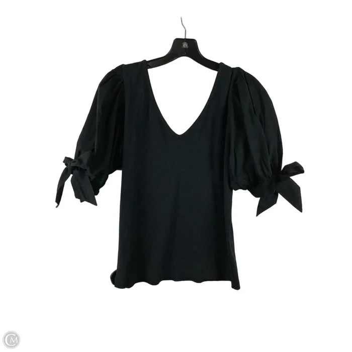 Top Short Sleeve By Maeve In Black, Size: L