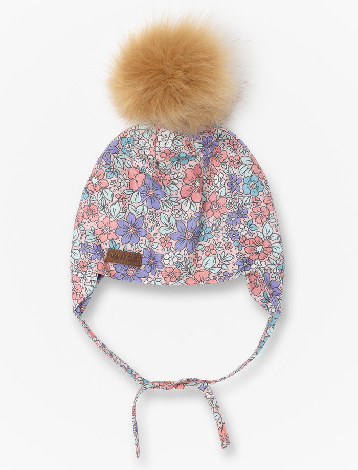 Tuque à pompon et oreilles - petite fille