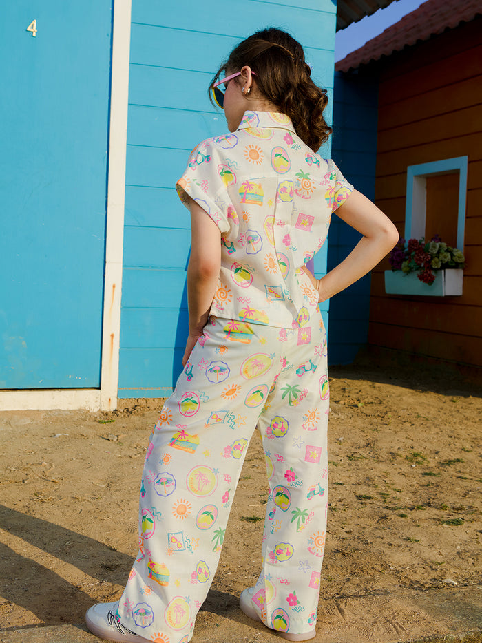 VITAMINS PRINTED MATCHING BOTTOM