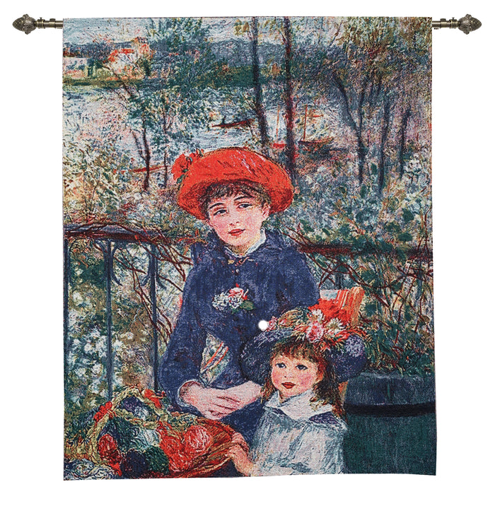WH-PAR-2SISTERS | PIERRE AUGUSTE RENOIR TWO SISTERS TAPESTRY WALL HANGING