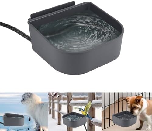 1 L Outdoor and Indoor Heated Water Bowl for Pet Dog Bowls & Feeders Pet Clever