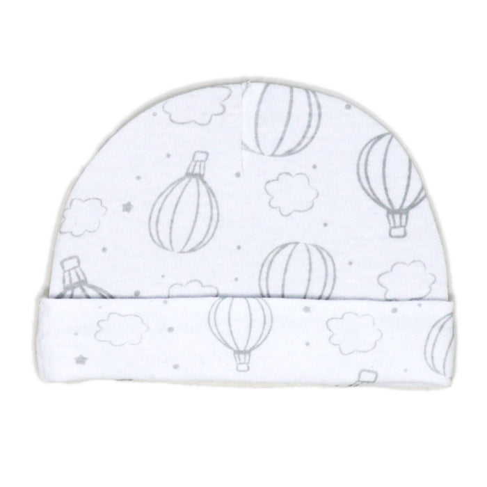 100% Organic Cotton Baby Hats & Mittens Set 0–6M – 2 Caps + 3 Scratch Mitts