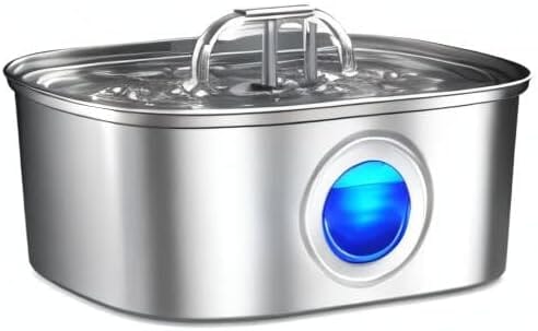 108oz/3.2L Automatic Pet Water Fountain Dog Bowls & Feeders Pet Clever Fountain + 1 Filter & 1 Sponge