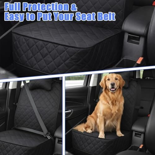 2 Pack Dog Car Seat Cover, Waterproof 600D Oxford Pet Car Front Seat Protector with Side Flaps Travel Pet Clever