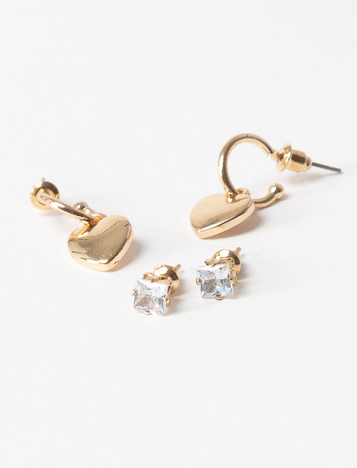 2 paires de boucles d'oreilles