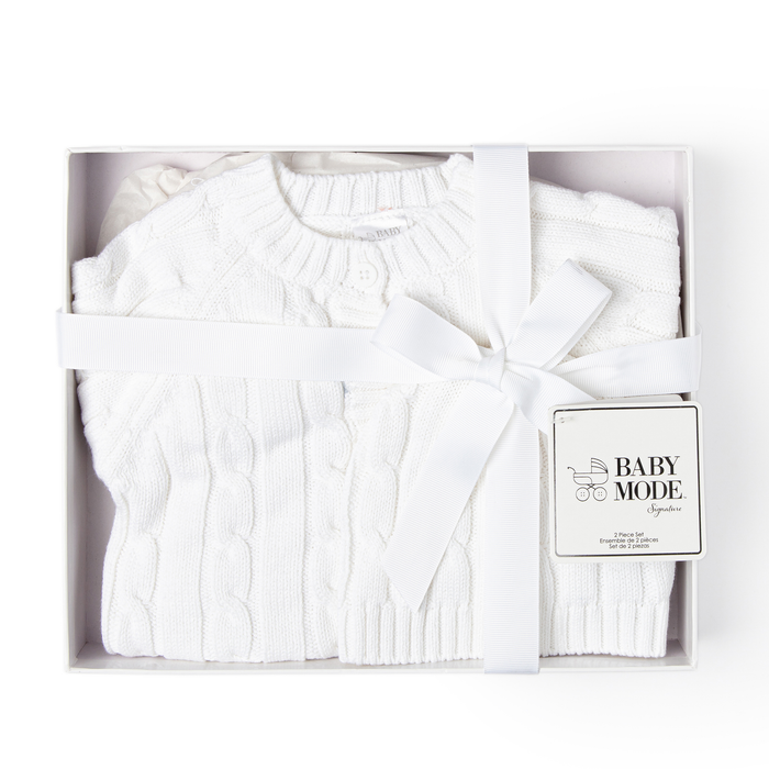 2 Piece Gift Box- 100% Cotton| Soft Cable Knit