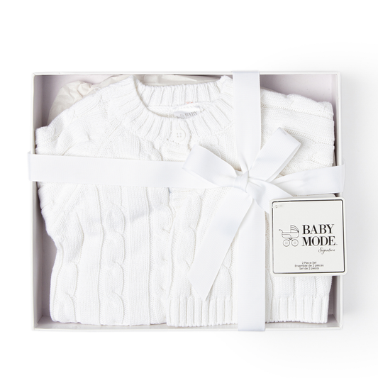 2 Piece Gift Box- 100% Cotton| Soft Cable Knit