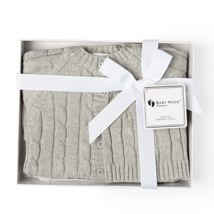 2 Piece Gift Box- 100% Cotton| Soft Cable Knit