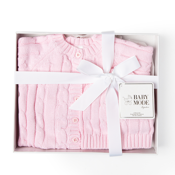 2 Piece Gift Box- 100% Cotton| Soft Cable Knit
