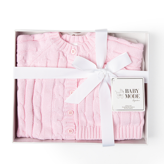 2 Piece Gift Box- 100% Cotton| Soft Cable Knit