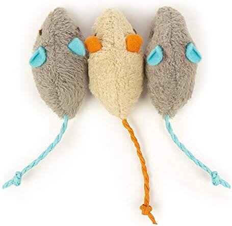 3 Pack Cat Toy Interactive Toy Plush Mouse Shaped Toy Cat Toys Pet Clever
