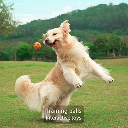 3-Pack Interactive Light up Balls Rubber Durable Fetch Training Balls Toys Pet Clever