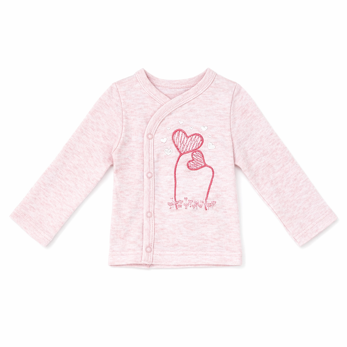 3 Piece Pink Heart Baby Outfit Set – 100% Cotton