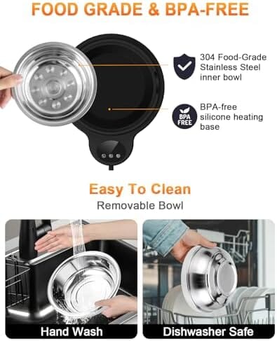 3 Temperature Settings & 12H Timer Outdoor Heated Pet Bowl Dog Bowls & Feeders Pet Clever