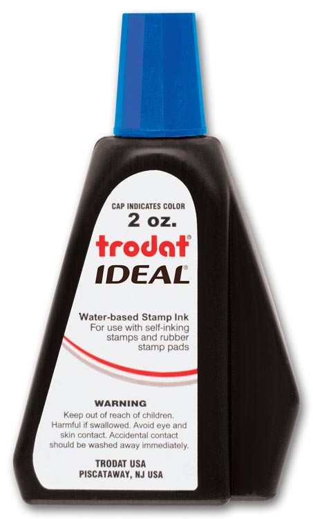 307001 Ideal Blue Ink Refill for Self-Inking Stamp