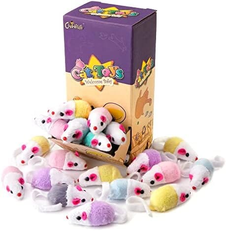 36 Pack 1.8 Inch Small Interactive Cat Toys Mice with Catnip Cat Toys Pet Clever