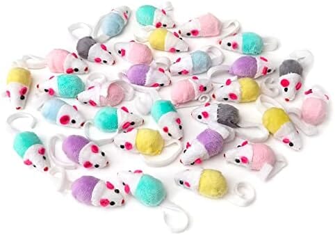 36 Pack 1.8 Inch Small Interactive Cat Toys Mice with Catnip Cat Toys Pet Clever