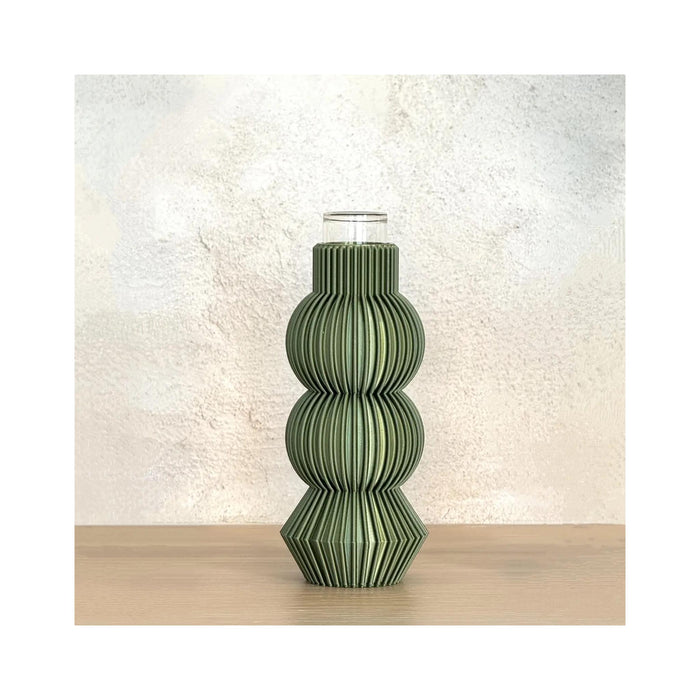 3D Printed Bud Vase - Olive Green