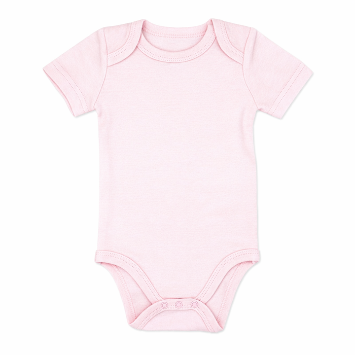 4 Pack Pink Heart Baby Bodysuits – 100% Cotton