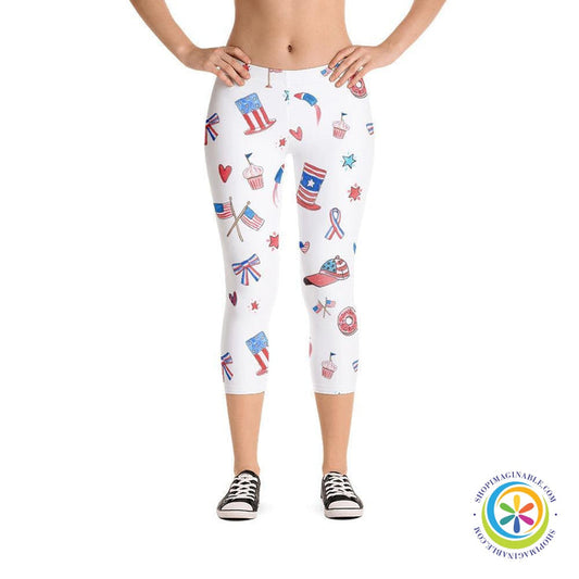 4th of July Capri Leggings-ShopImaginable.com