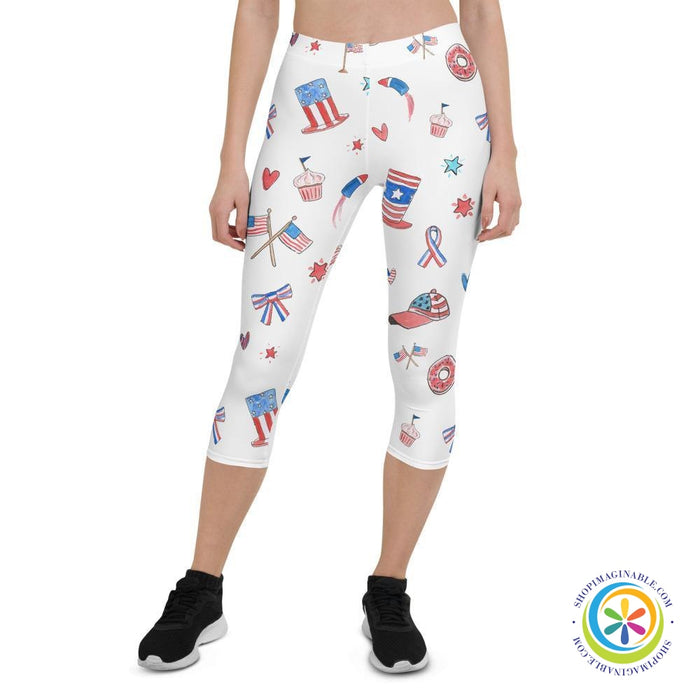 4th of July Capri Leggings-ShopImaginable.com