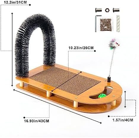 5-in-1 Multifunctional Cardboard Cat Scratcher Dog Hair Trimmers Pet Clever