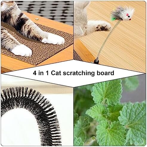 5-in-1 Multifunctional Cardboard Cat Scratcher Dog Hair Trimmers Pet Clever