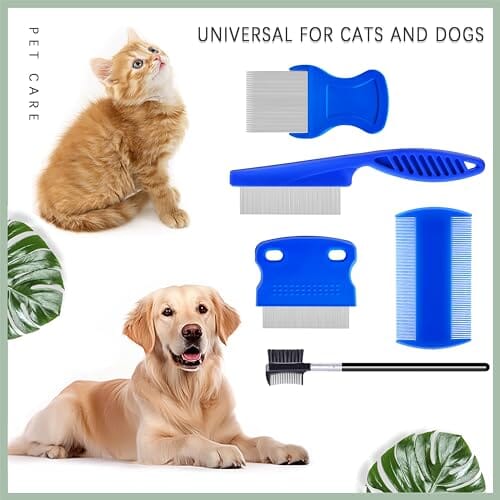 5 Pack Flea Lice Comb Dog Hair Trimmers Pet Clever