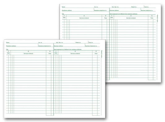 594 Patient Service Records 10 x 7 3/4" QTY 250